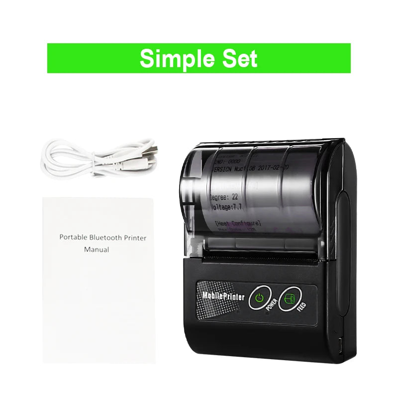 Mobiler Thermodrucker 58mm Bluetooth für Belege