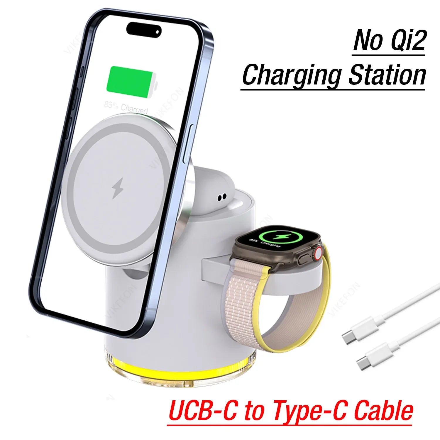 Faltbare 4-in-1 Qi2 Ladestation für iPhone & Watch