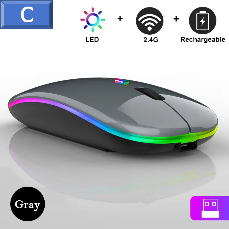 Leise Bluetooth-Maus, kabellos, wiederaufladbar, universell