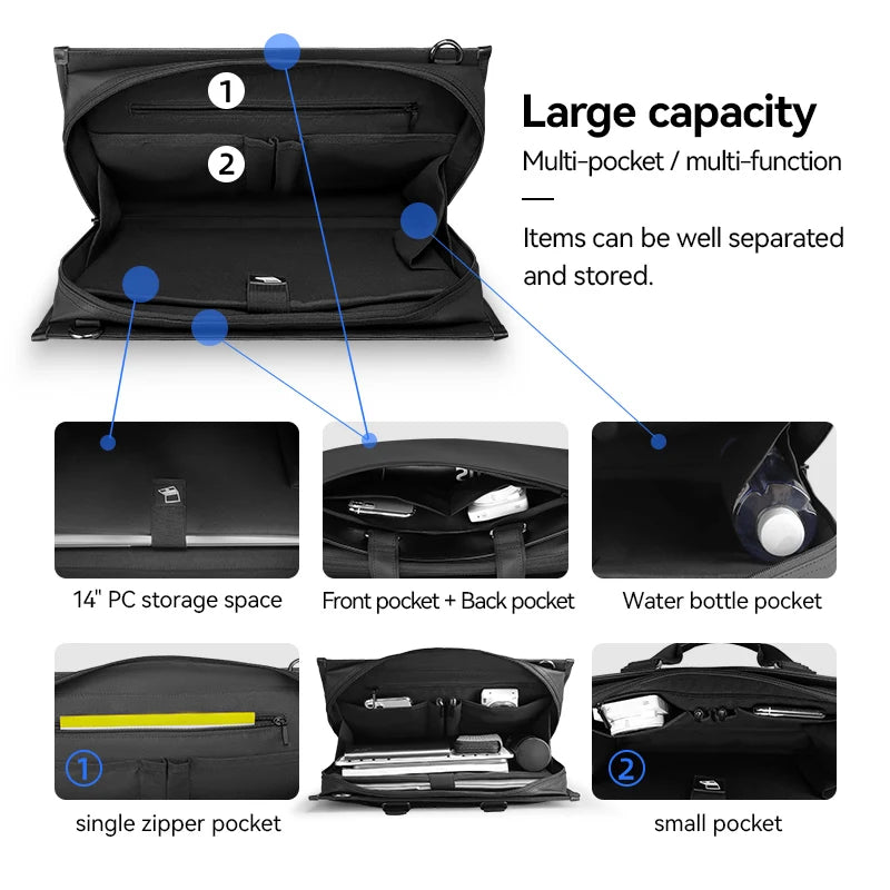 Business-Umhängetasche aus PU-Leder