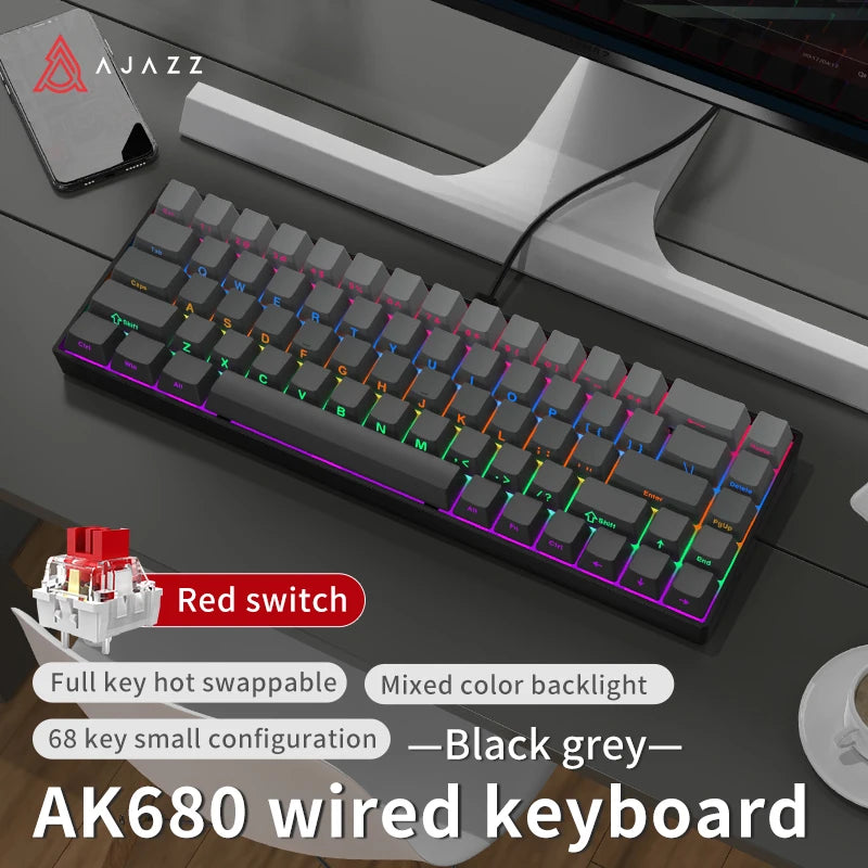 AJAZZ AK680 mechanische 68-Tasten Tastatur