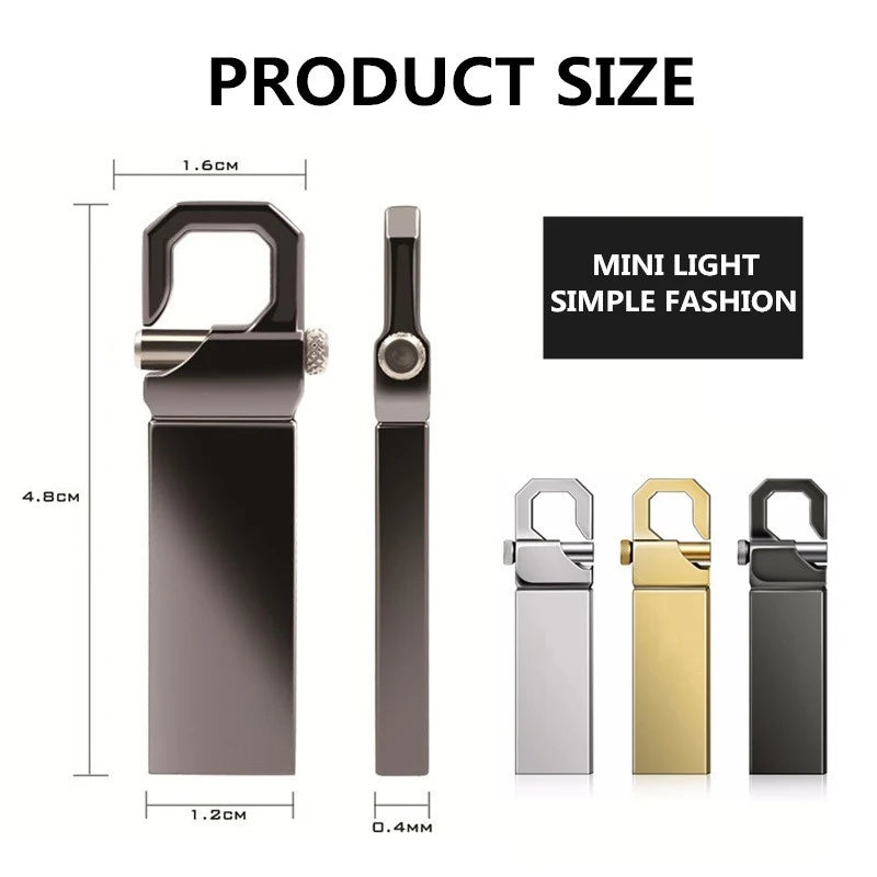 Hot Metall USB Stick 32–512GB Silber Gold