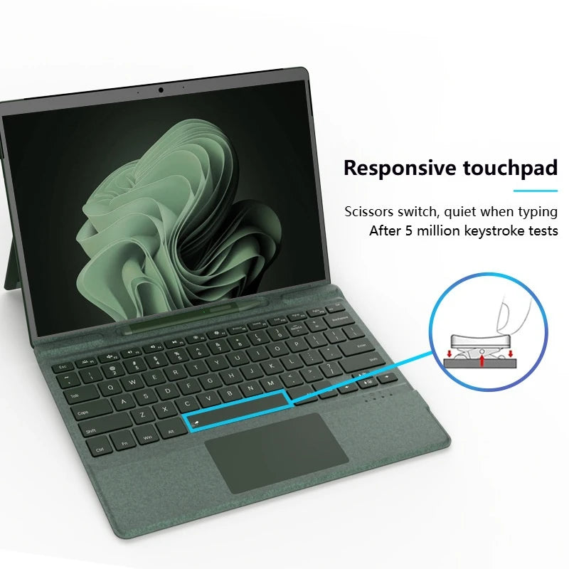 Surface Pro Tastatur 2025 mit Touchpad & Beleuchtung