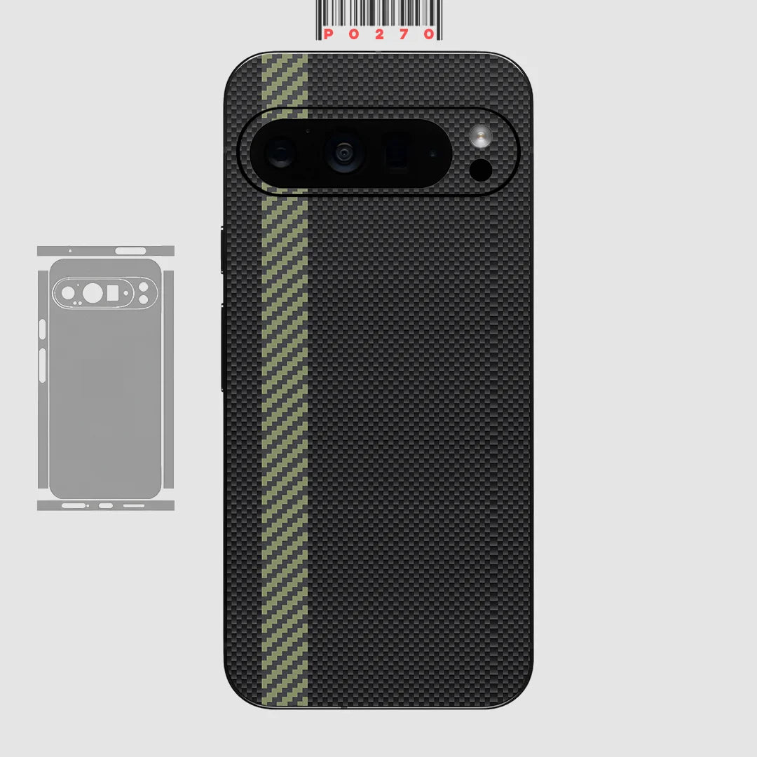 Kohlefaser Hautfolie für Pixel 9–7 Pro