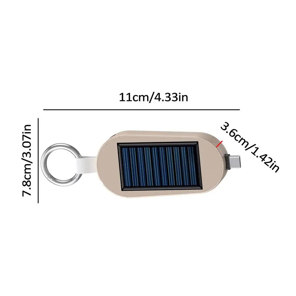 Mini Solar Keychain Powerbank mit Schnellladung