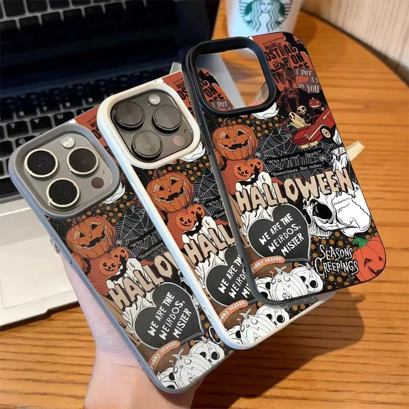 Gruselige Kürbis Hülle für iPhone aus Silikon