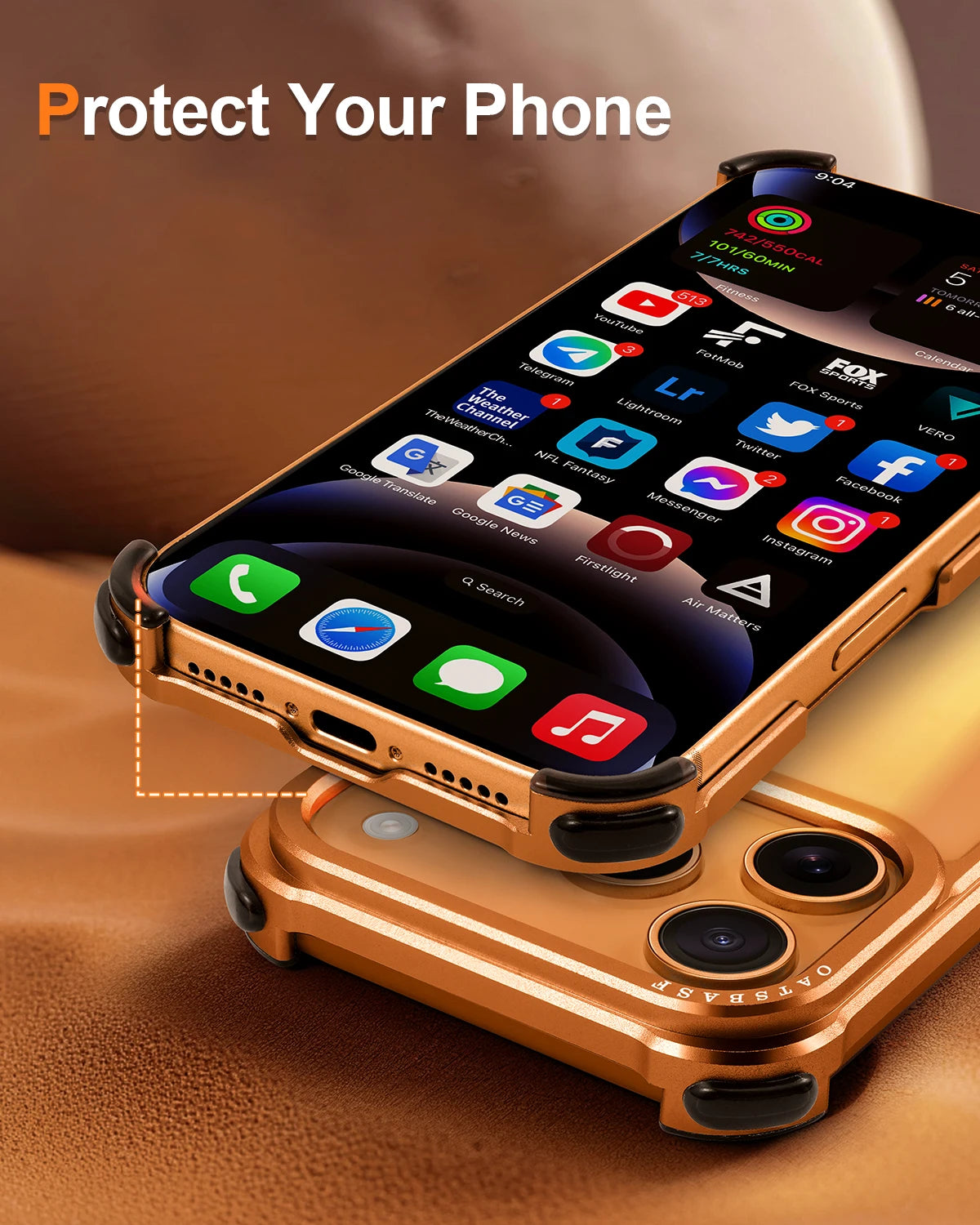 Ultradünne Metallhülle für iPhone 17 Pro Serie