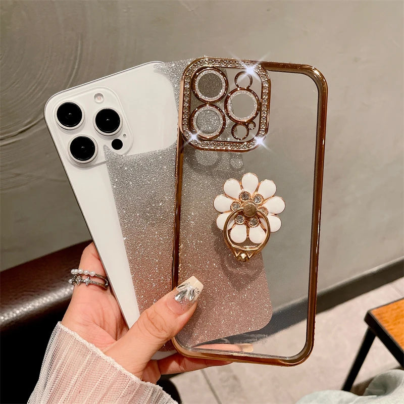 Luxus Flash Diamant Rahmen Hülle für iPhone 17