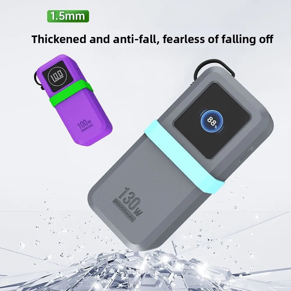 20000mAh Power Bank 130W Fast Charging with Cable Compartment