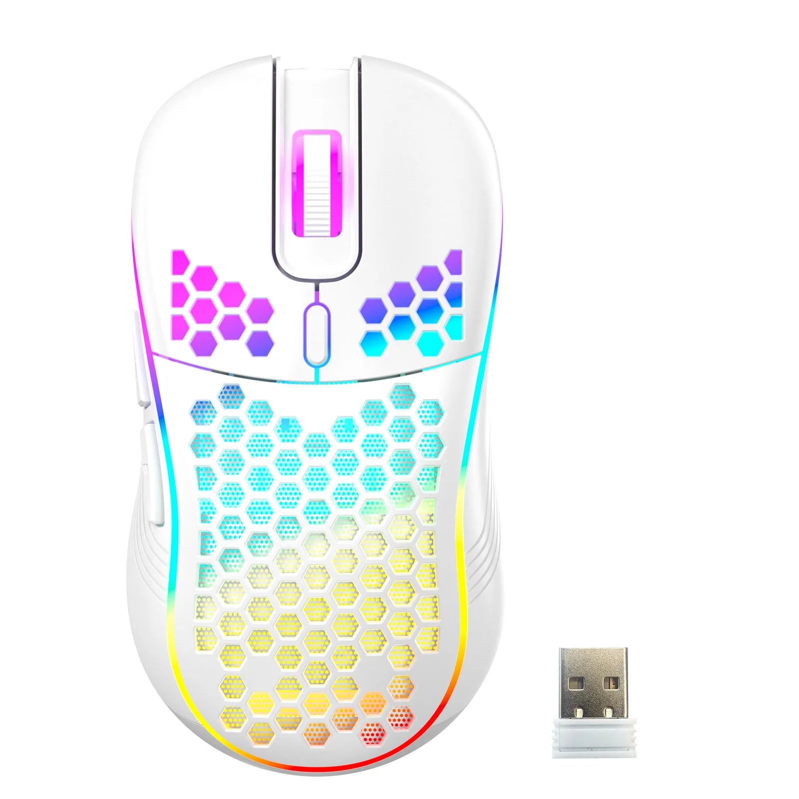Ergonomische RGB Gaming-Maus mit 7200 DPI & Wabendesign