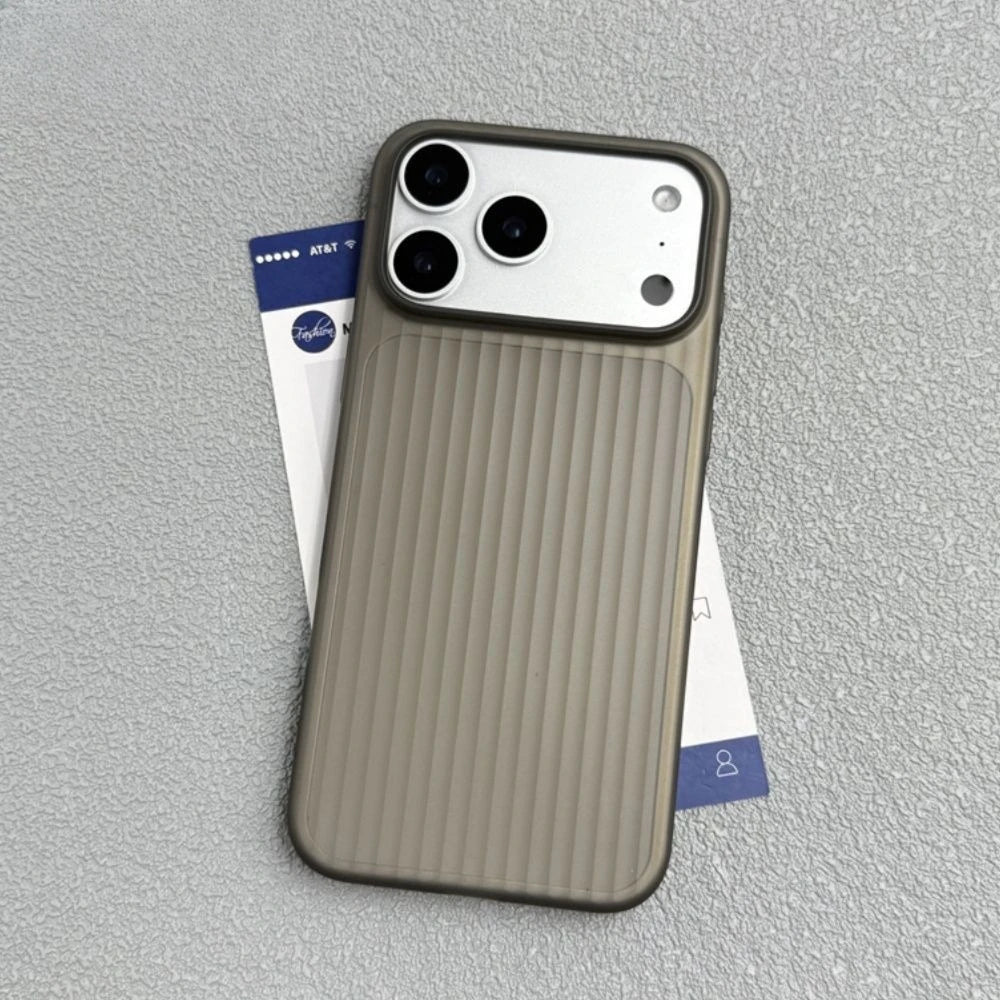 Matte Business Hülle für iPhone 17 Pro Max 3D Streifen