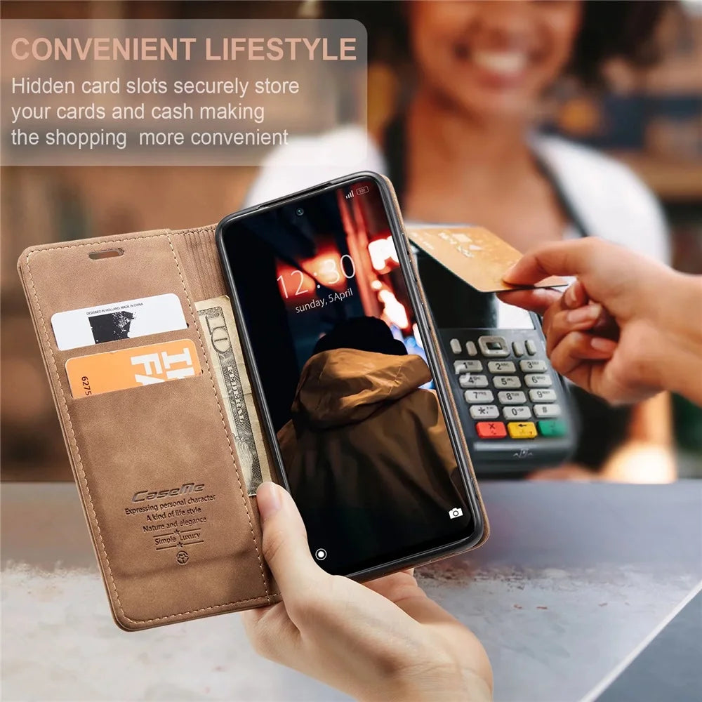 Matte Lederhülle für Xiaomi Mi 9T 10T 11T 12T Pro Lite 5G Redmi Note 8 9S 10 11 11S 12Pro Wallet Flip Cover Poco X5 F3 M3 Pro