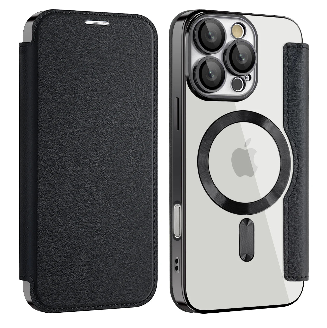 Magnetic Leather Flip Case for iPhone 17 Pro Max