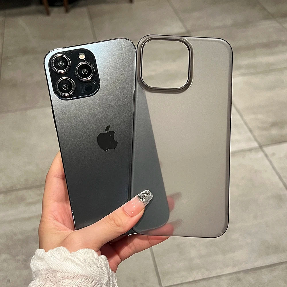 Ultradünne matte iPhone Hülle 11–16 Pro Max
