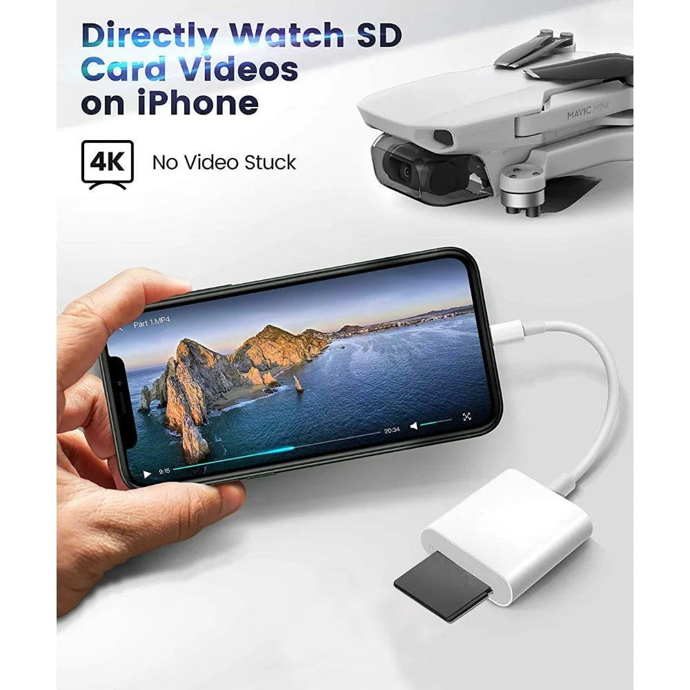 Lightning SD-Kartenleser für iPhone iPad Adapter