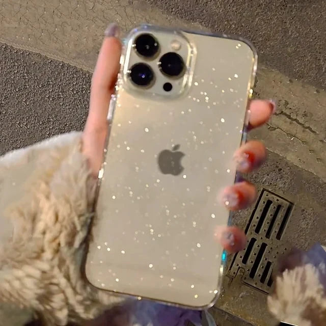 Luxury Bling Glitter Clear Phone Case for iPhone 11-16 Pro Max