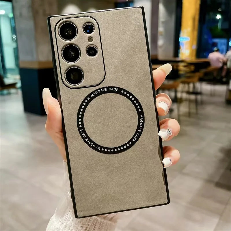 Magnet Lederhülle für Galaxy S25–Note 10 Plus