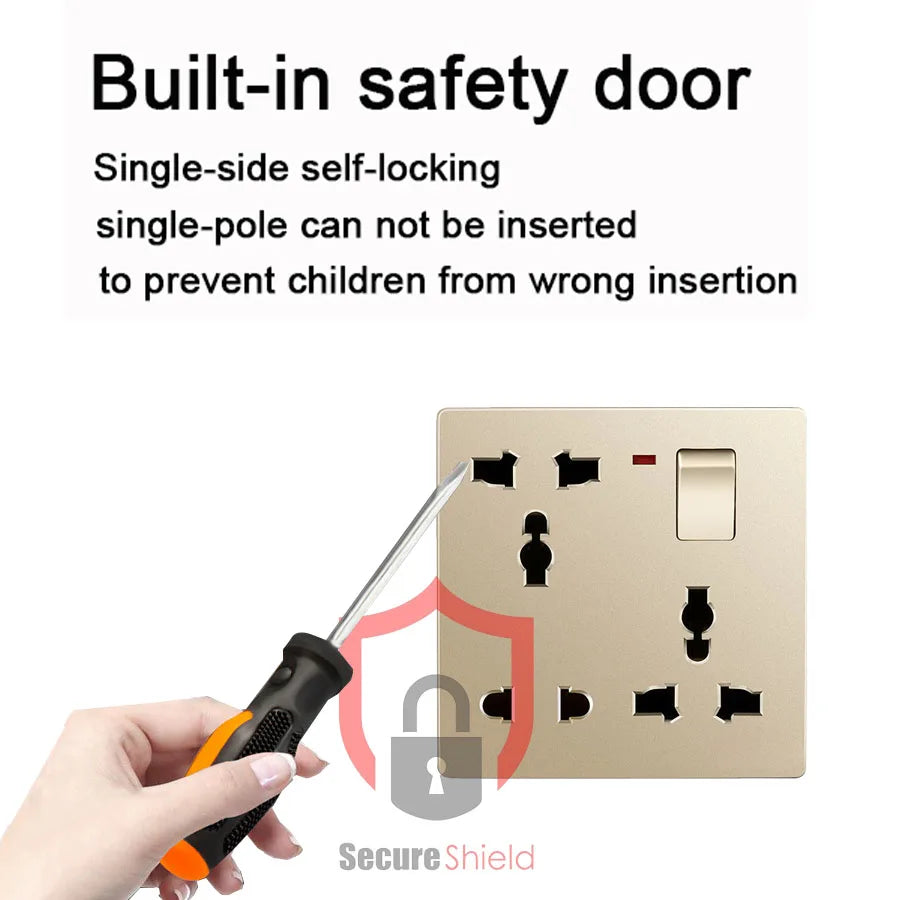 UK 8-Loch Hochleistungssteckdose Küche Wand 13A