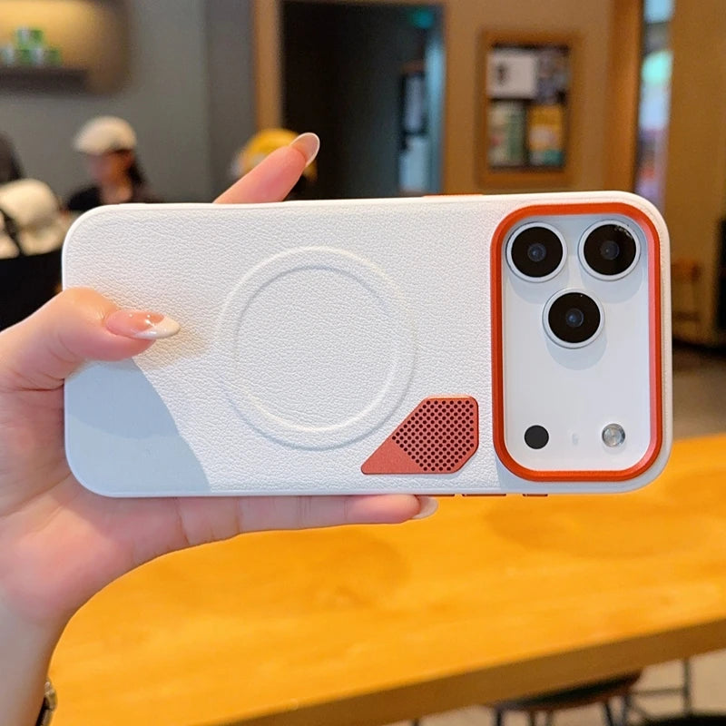 Luxuriöse Magnetische PU Leder Hülle für iPhone 17 Pro