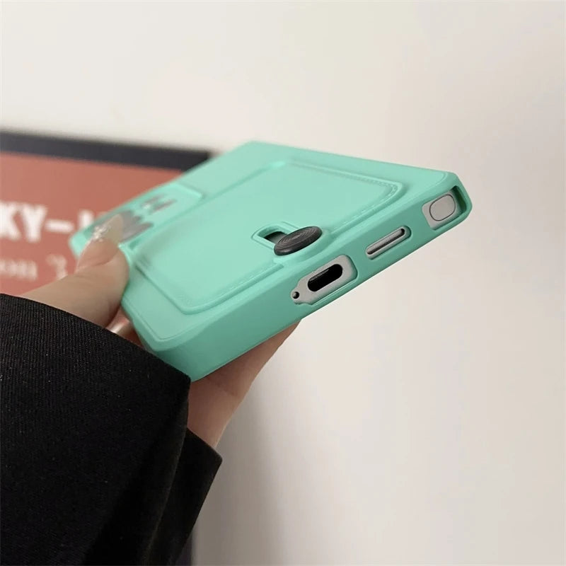 Weiche Silikon Kartenhalter Hülle Samsung S25 S24 Plus