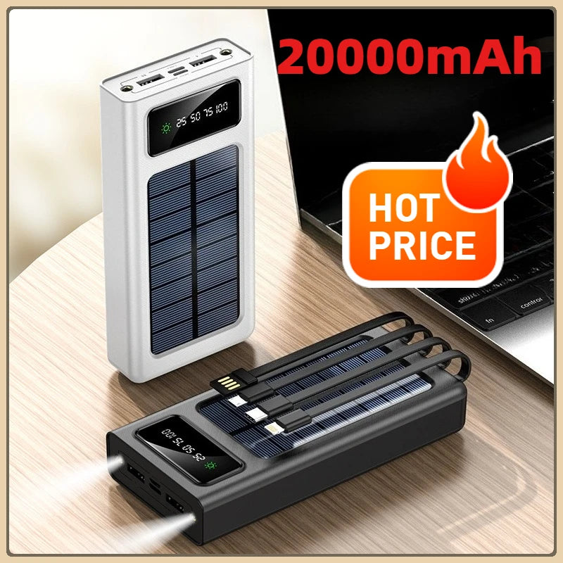 Solar Powerbank 20000mAh mit großer Kapazität