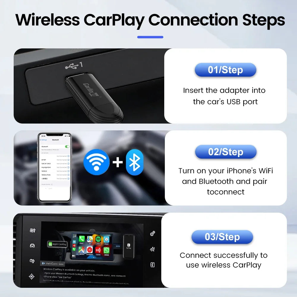Adaptateur CarPlay sans fil Carlinkit MINI SE