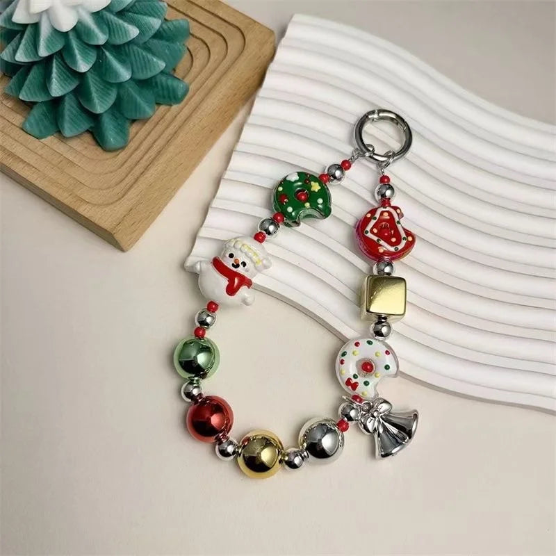 Süßer Weihnachts-Handykette mit Armband und Lanyard