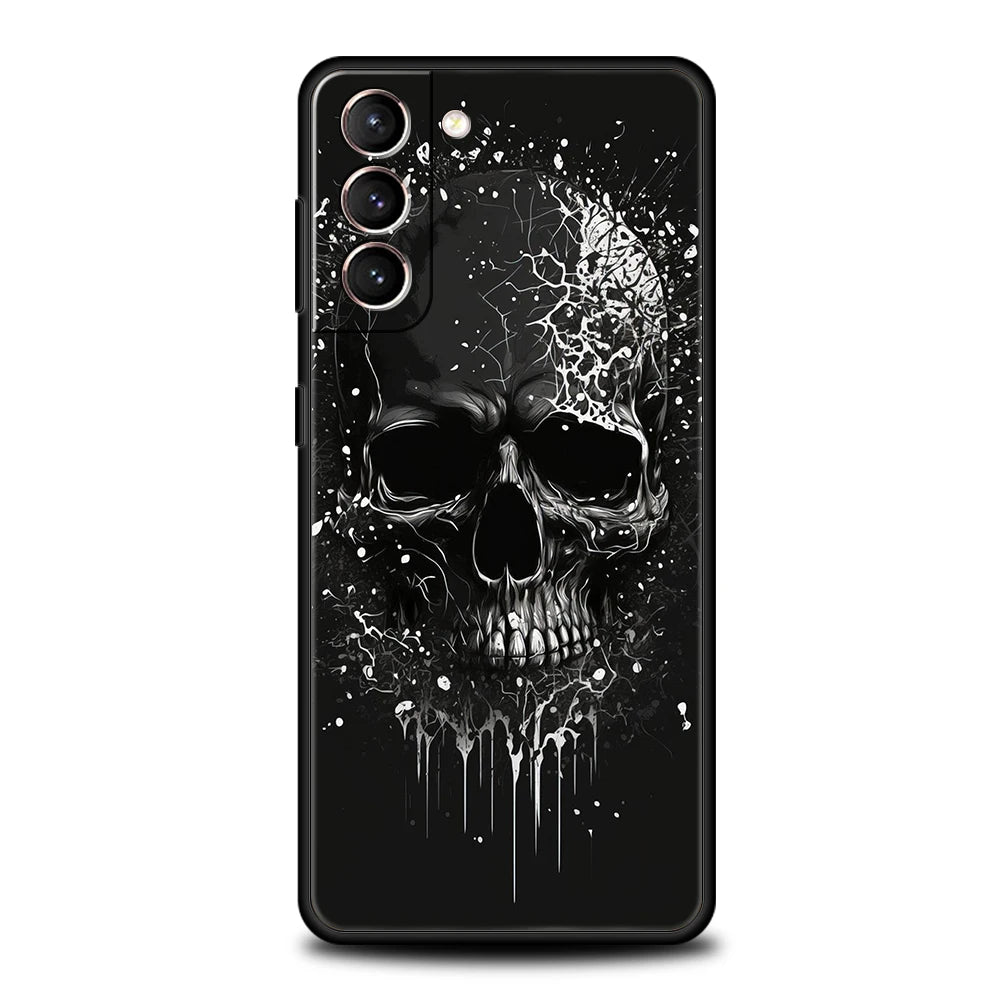 Schädel Handyhülle Schwarz Für Samsung Galaxy