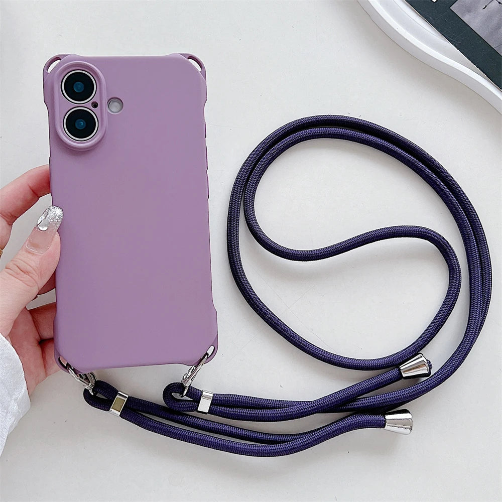 Umhängeband Silikonhülle für iPhone 17–11 Pro