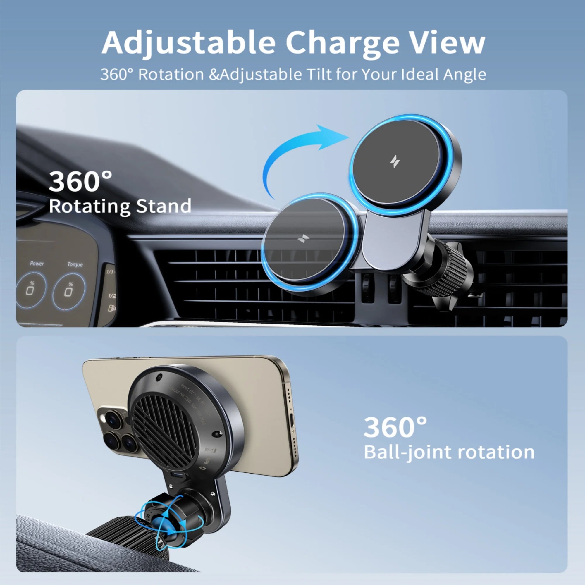 Magnetischer Auto-Ladehalter mit MagSafe & Lüfter