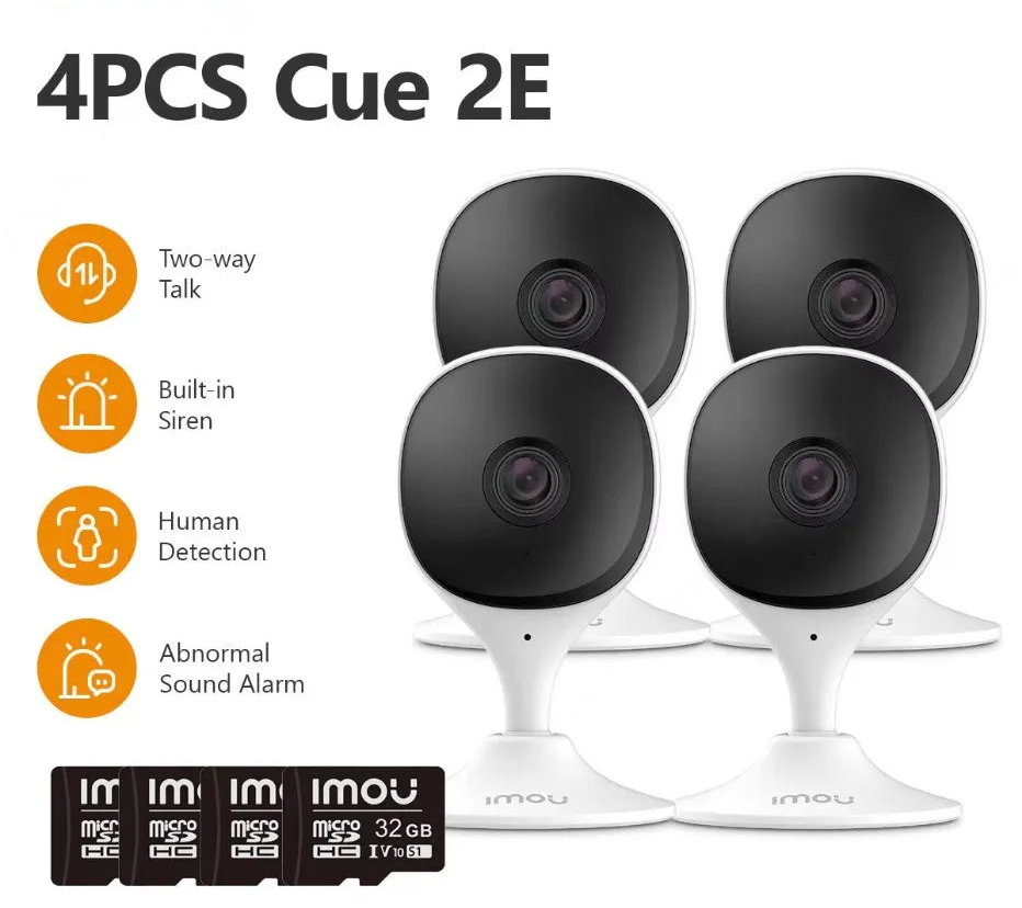 4er-Set WLAN Sicherheitskamera mit Nachtsicht und Babyphone