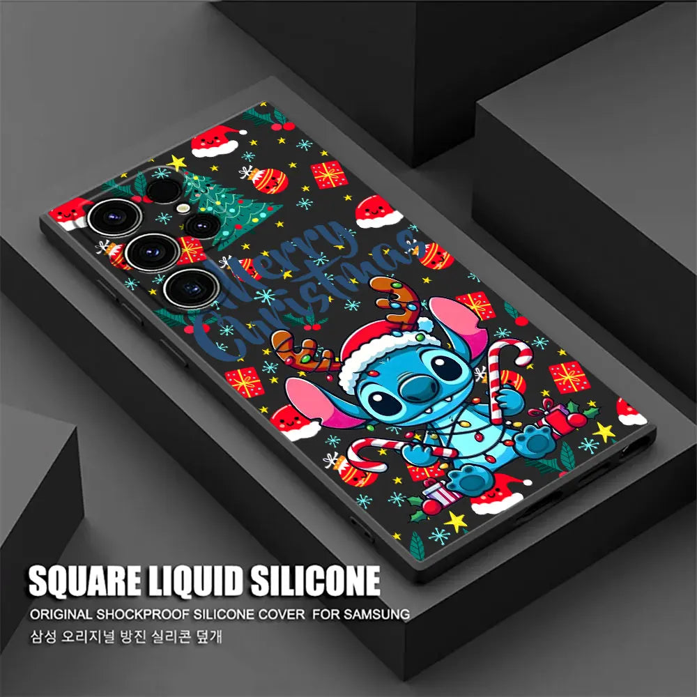 Lilo & Stitch Weihnachts-Handyhülle für Samsung S25