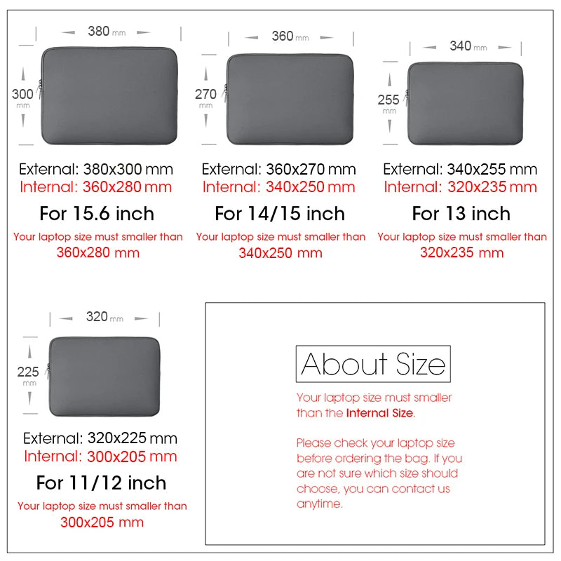 Laptop Hülle für 13–15,6 Zoll