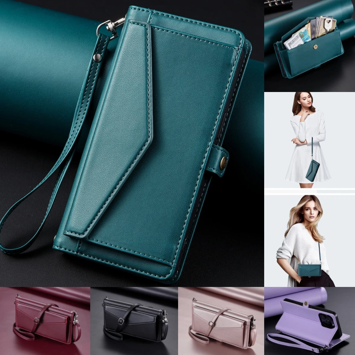 Crossbody Leder Handyhülle für Xiaomi