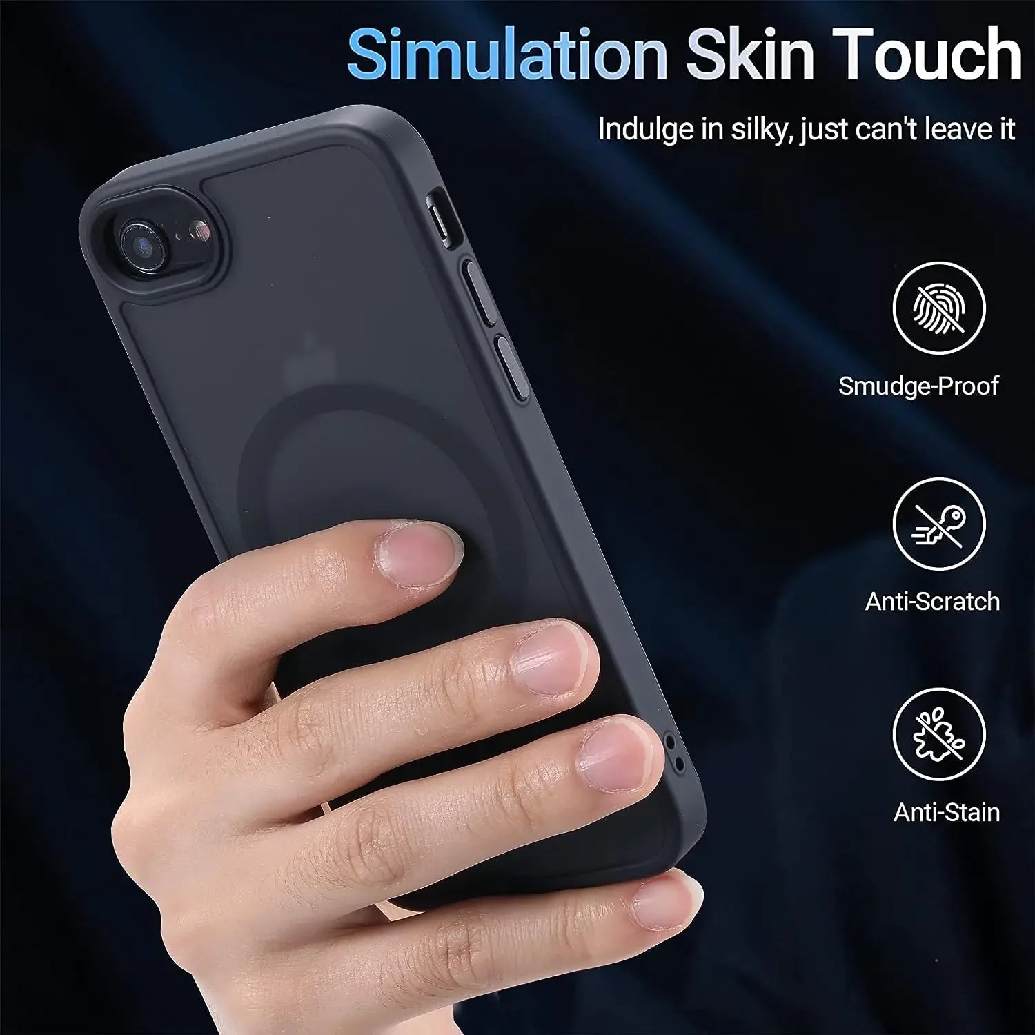 Magnetische Magsafe Hülle iPhone Schwarz