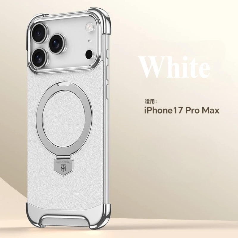 Luxus Lederhülle mit Drehhalter für iPhone 17
