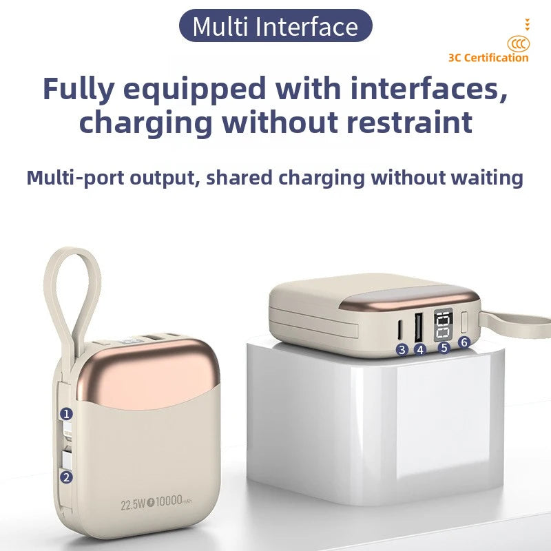 Mini batterie externe à charge rapide 10 000 mAh 66 W