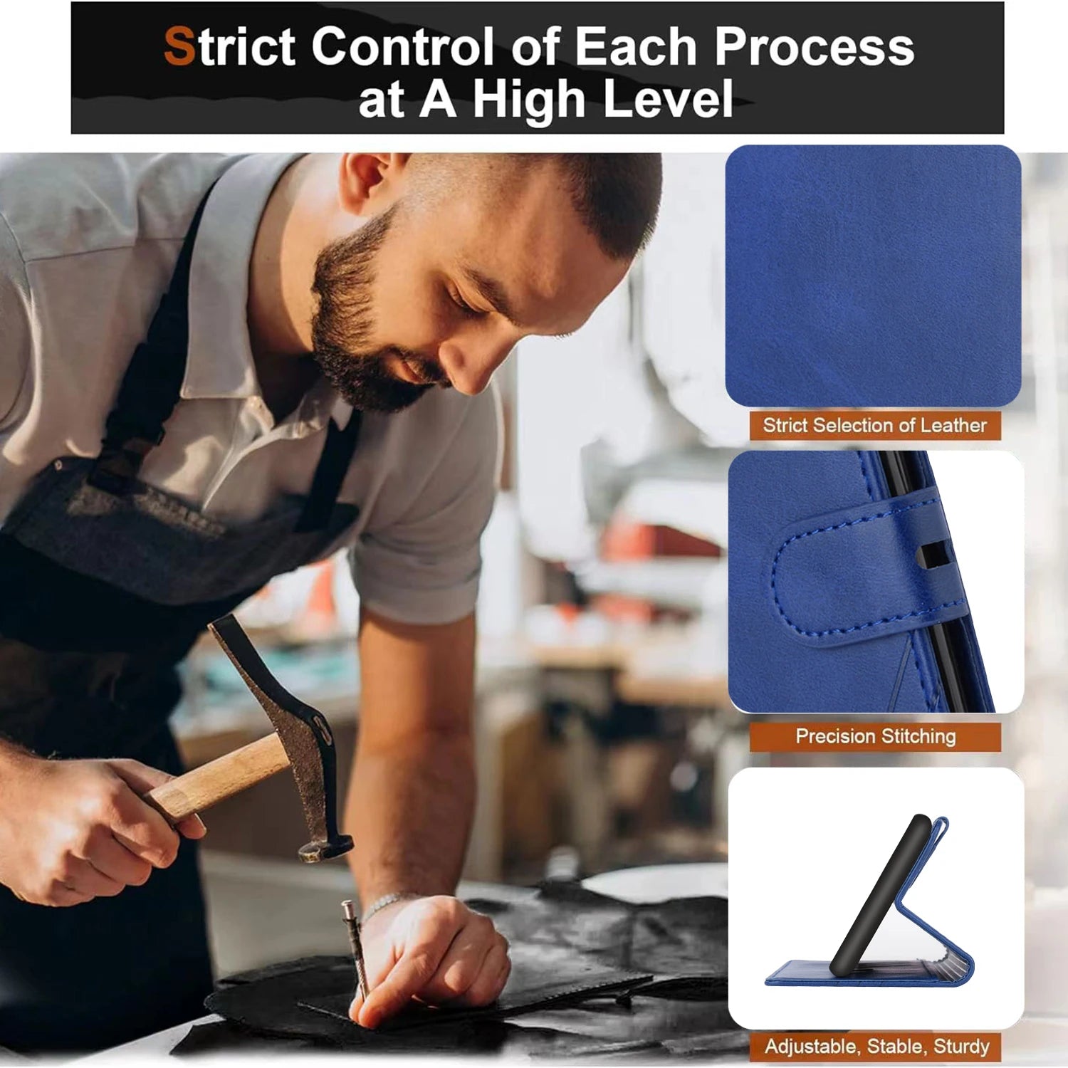 Leder Flip Brieftasche Hülle für Poco