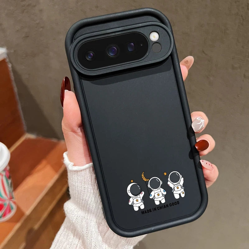 Cartoon Silikonhülle für Google Pixel 9 Pro, Stoßfest