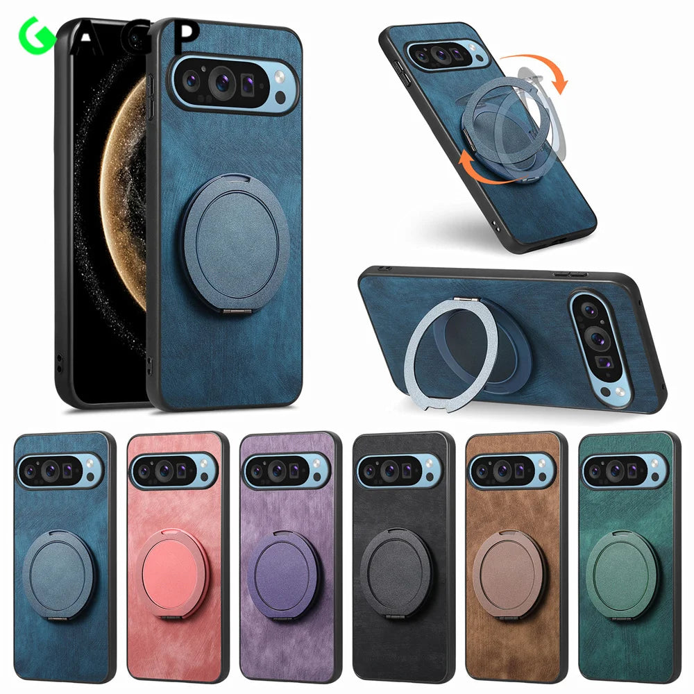 Magsafe Lederhülle mit Ständer Pixel