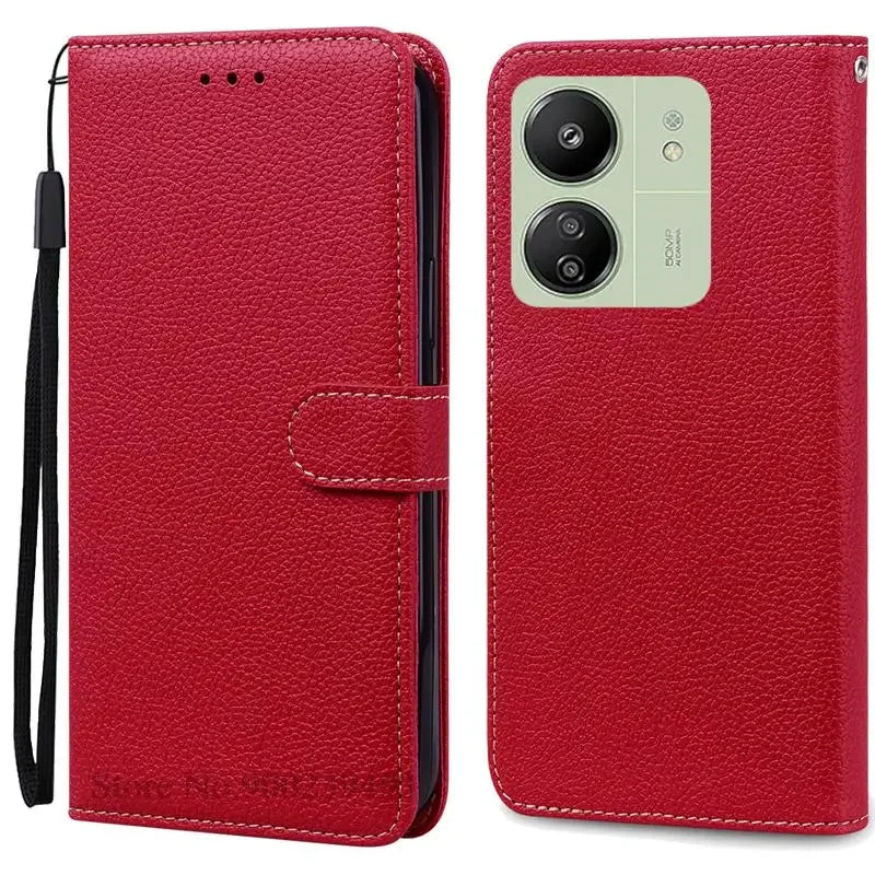 Leder Klapphülle für Redmi 13C