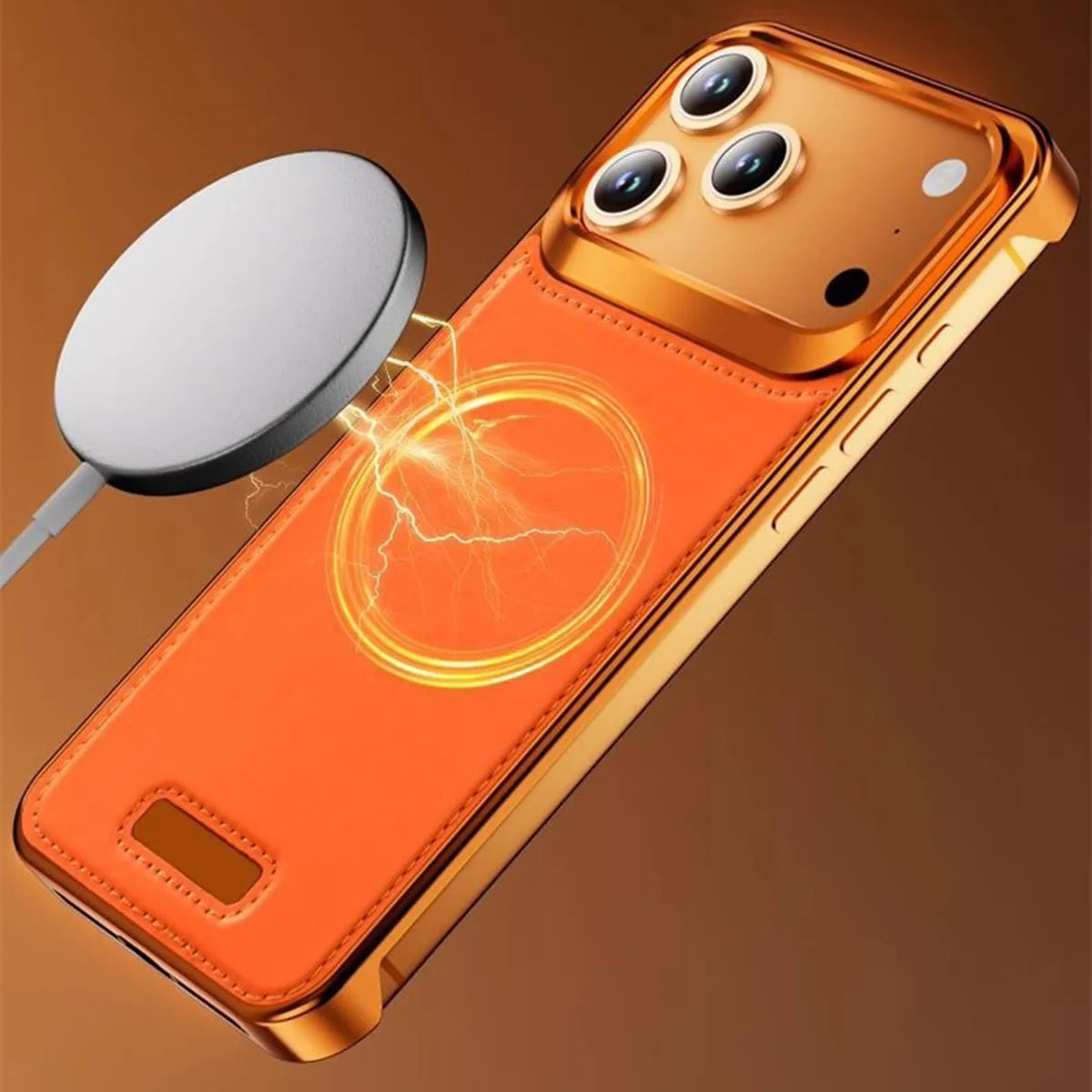 Edle Leder-Metallhülle für iPhone 17 Pro/Max