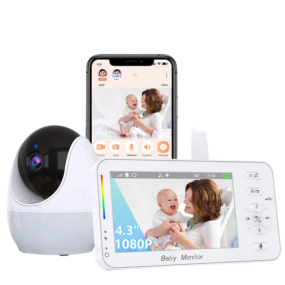 1080P HD Baby Monitor mit WLAN App & Nachtsicht