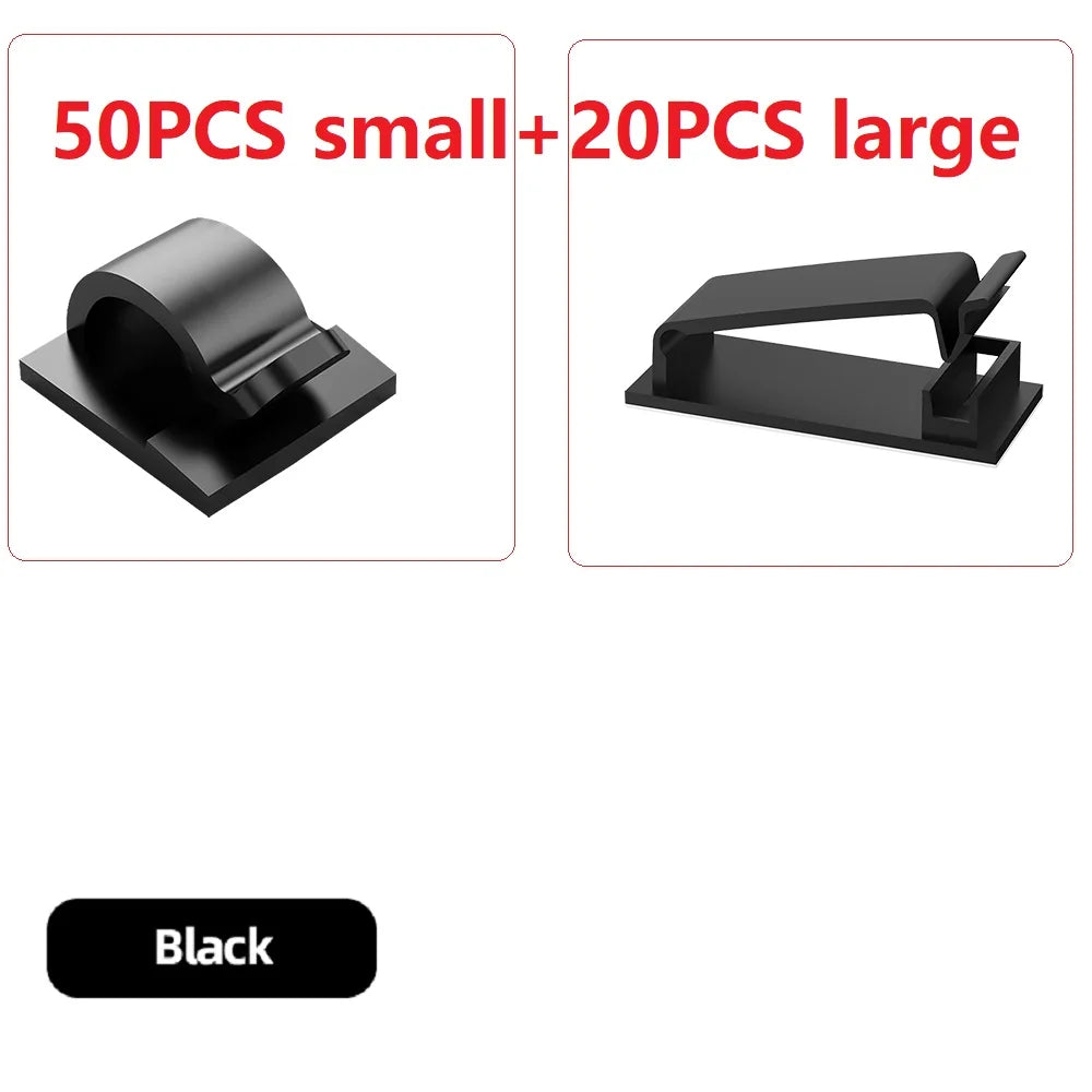 70-teiliges Kabelmanagement Set Büro & Zuhause