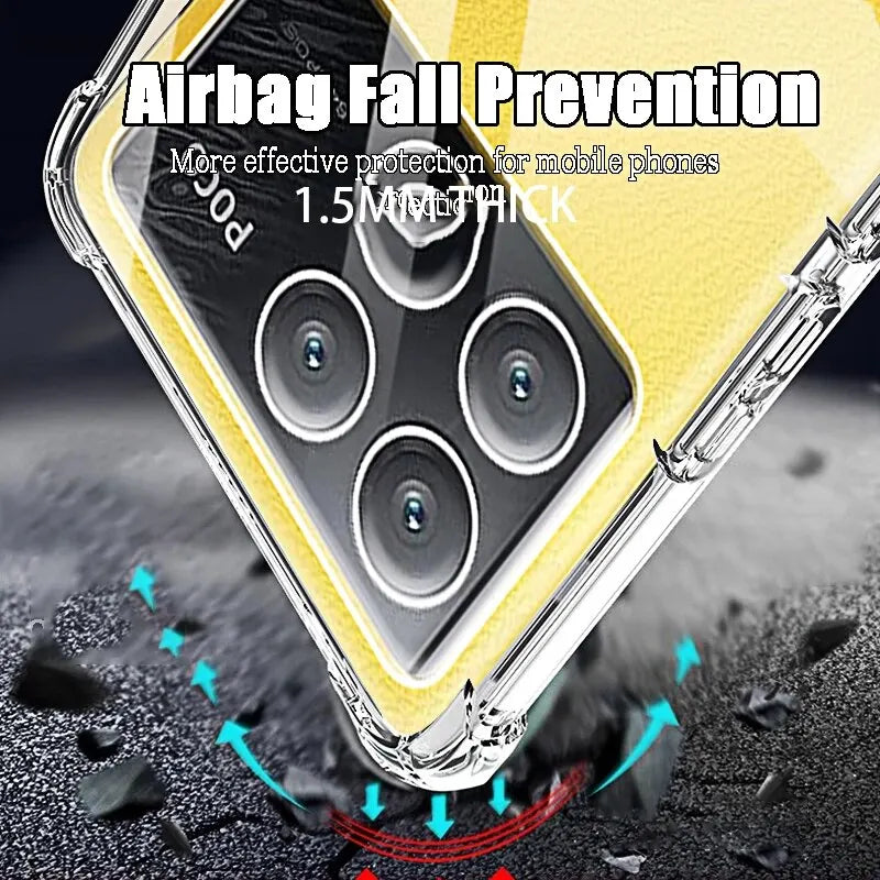 Klare Stoßfeste Hülle für Poco-Serie