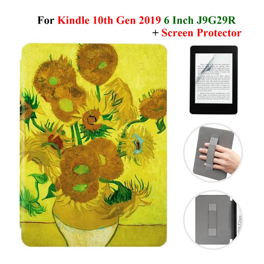 Hülle + Folie für Kindle 10. Gen 6 Zoll