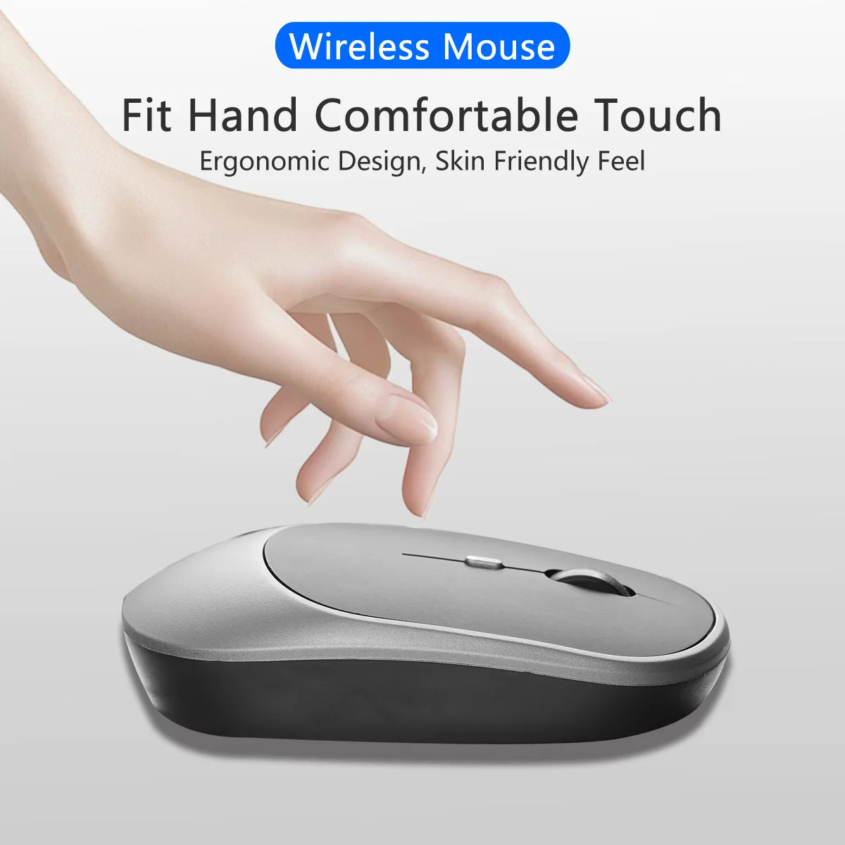 Kabellose Bluetooth 2,4G Maus Ergonomisch Leise