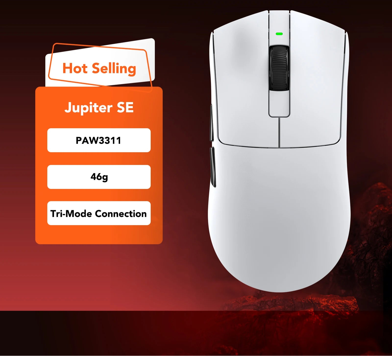 Leichte Wireless Gaming-Maus mit 26000 DPI Sensor