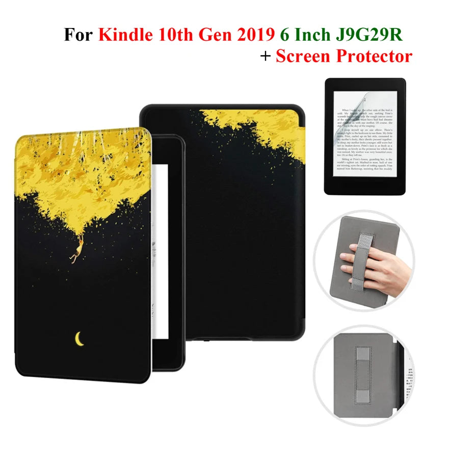 Hülle + Folie für Kindle 10. Gen 6 Zoll