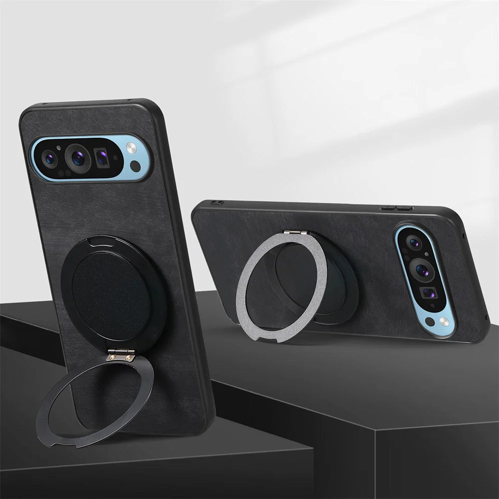 Magsafe Lederhülle mit Ständer Pixel